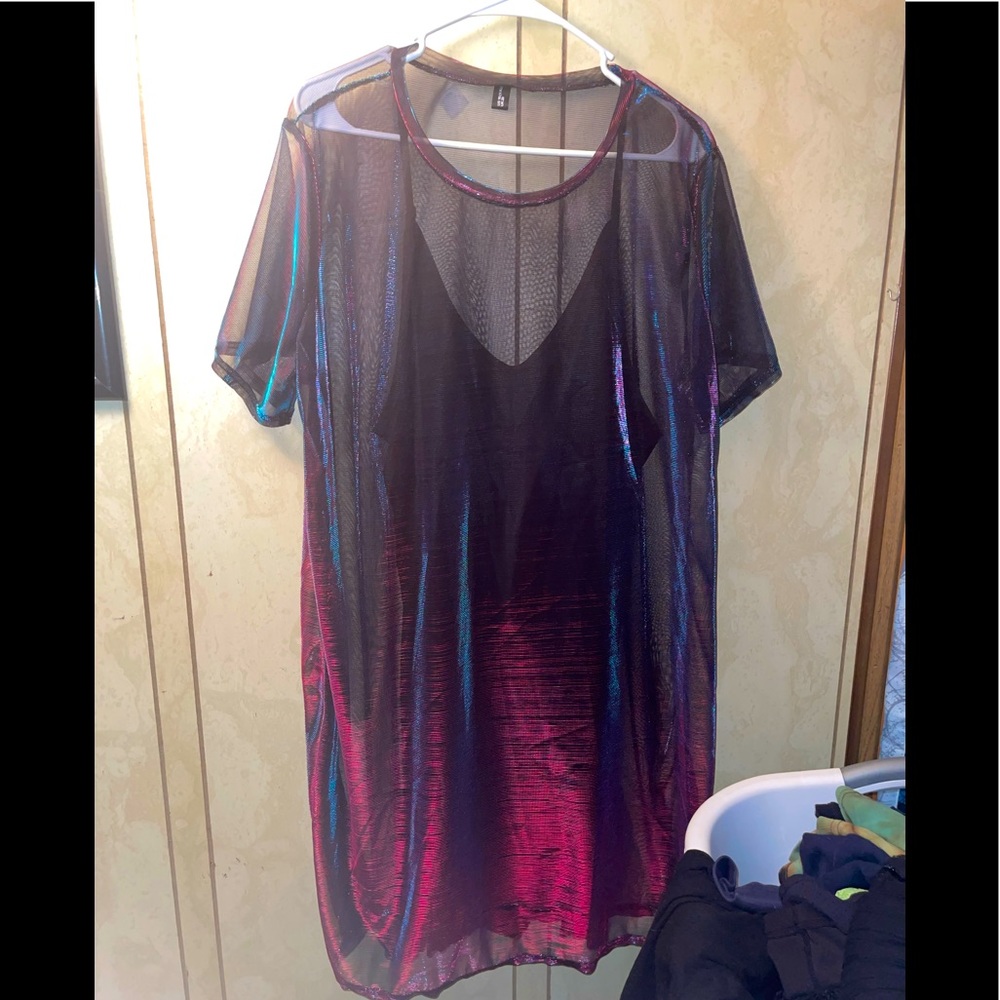Alienshift Mesh Dress With Slip Sz. 1X